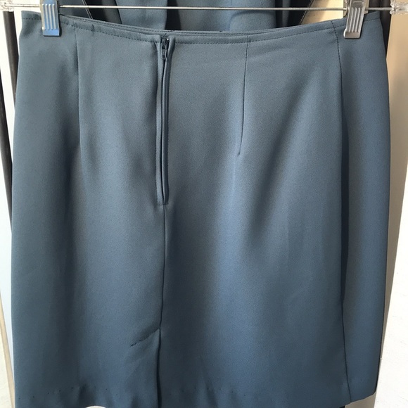 Belted Fitted blouse/short skirt worn once Pjla brand Medium slate blue - Picture 2 of 8